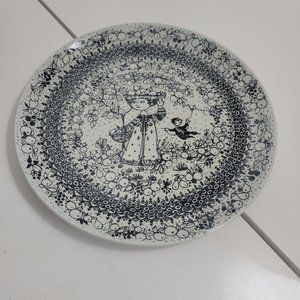 Vintage Nymolle Seasons Plate "Spring" Black & White Collectible Plate